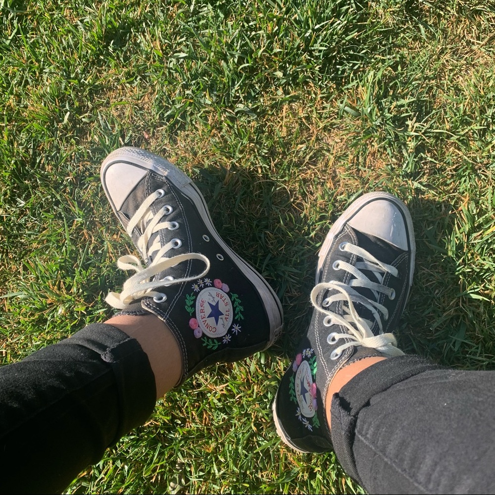 Shoe embroidery